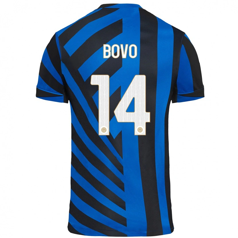 Danxen Kid Leonardo Bovo #14 Blue Black Home Jersey 2024/25 T-Shirt