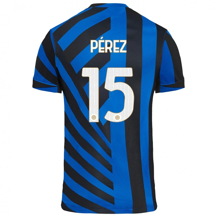 Danxen Kid Álex Pérez #15 Blue Black Home Jersey 2024/25 T-Shirt