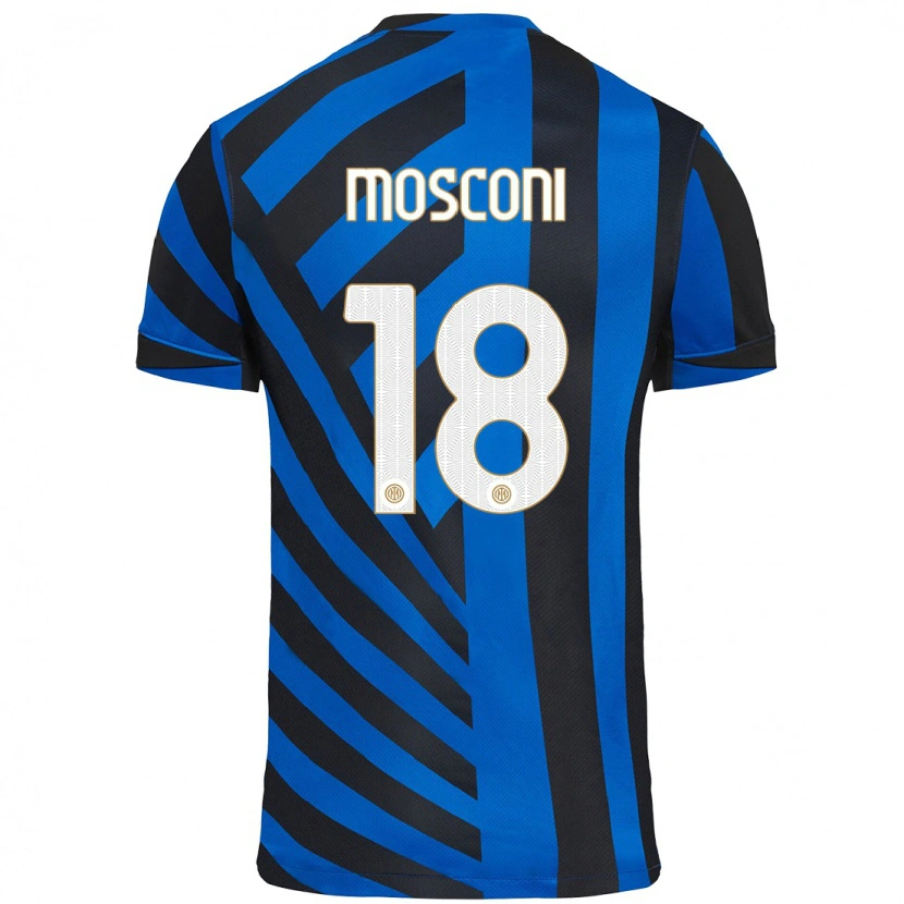 Danxen Kid Mattia Mosconi #18 Blue Black Home Jersey 2024/25 T-Shirt