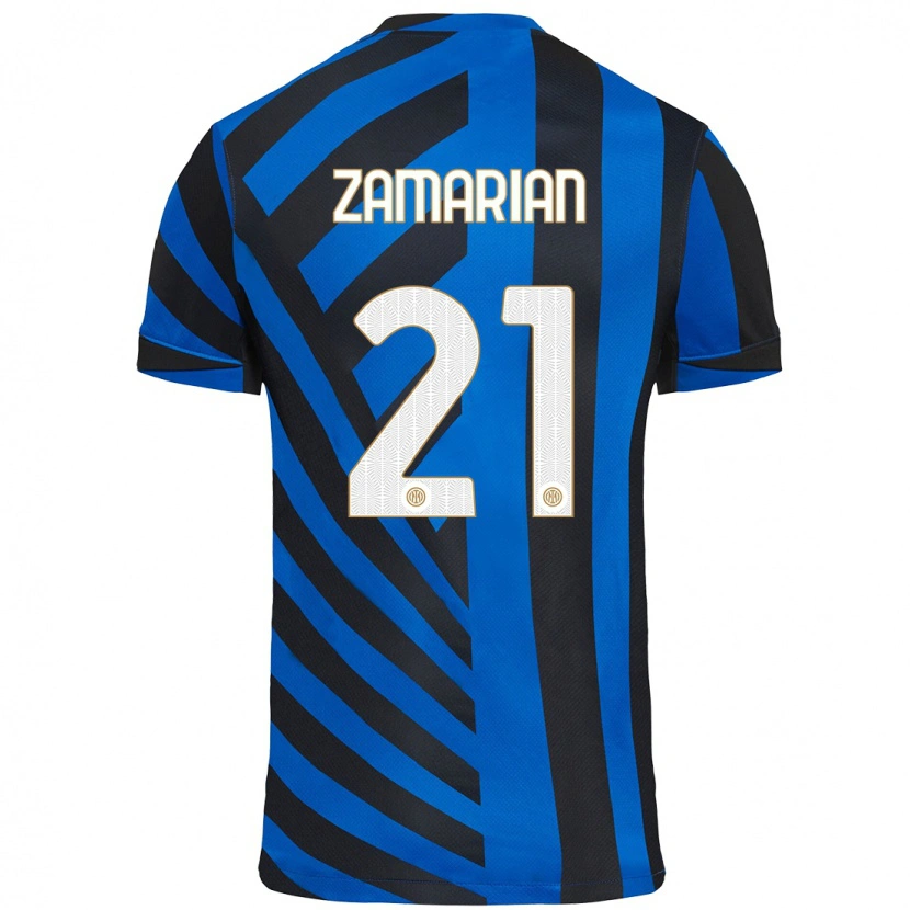 Danxen Kid Matteo Zamarian #21 Blue Black Home Jersey 2024/25 T-Shirt