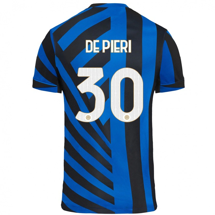 Danxen Kid Giacomo De Pieri #30 Blue Black Home Jersey 2024/25 T-Shirt