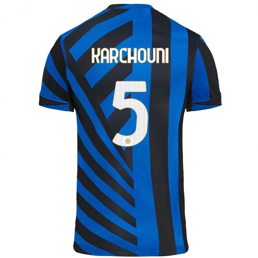 Danxen Kid Ghoutia Karchouni #5 Blue Black Home Jersey 2024/25 T-Shirt