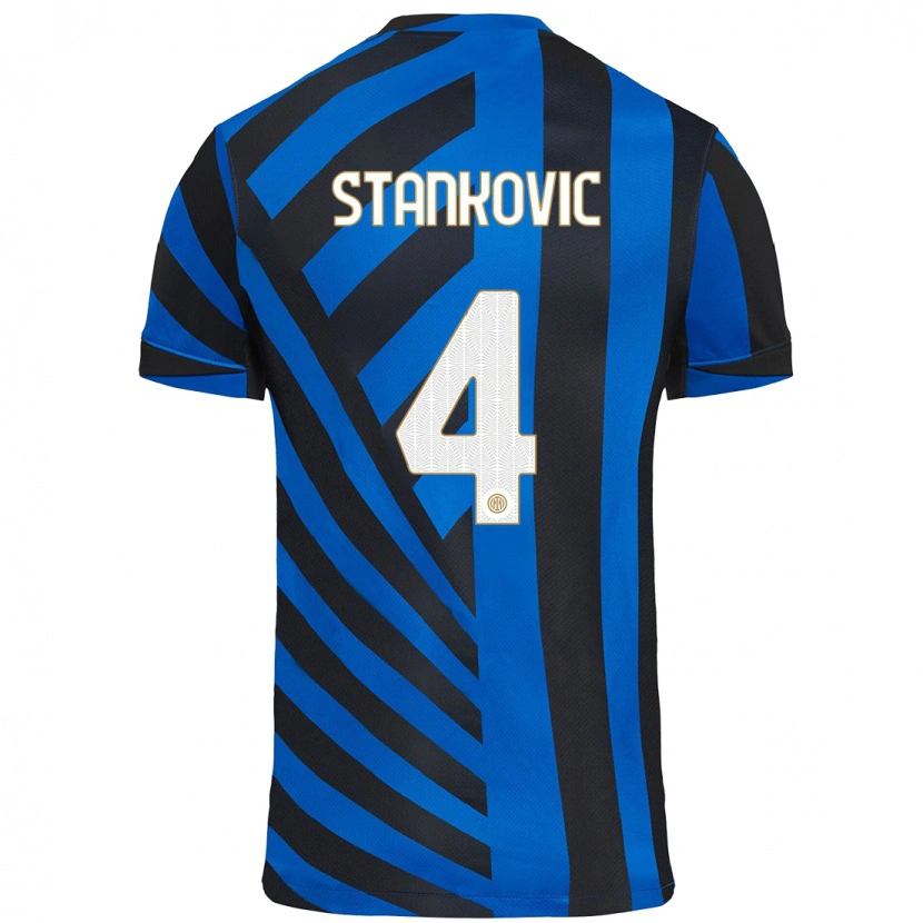 Danxen Kid Aleksandar Stankovic #4 Blue Black Home Jersey 2024/25 T-Shirt