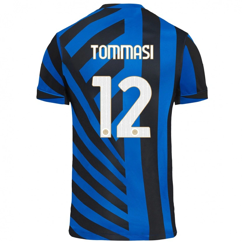 Danxen Kid Francesco Tommasi #12 Blue Black Home Jersey 2024/25 T-Shirt