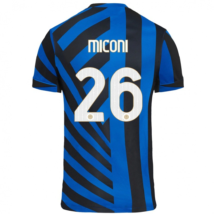 Danxen Kid Riccardo Miconi #26 Blue Black Home Jersey 2024/25 T-Shirt