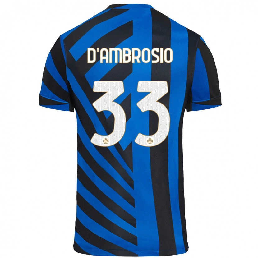 Danxen Kid Danilo D'ambrosio #33 Blue Black Home Jersey 2024/25 T-Shirt