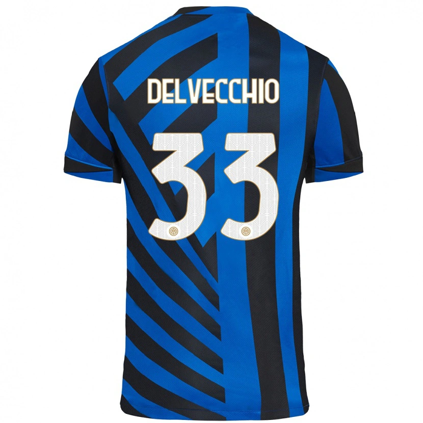 Danxen Kid Gabriele Delvecchio #33 Blue Black Home Jersey 2024/25 T-Shirt