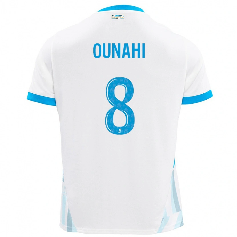 Danxen Kid Azzedine Ounahi #8 White Sky Blue Home Jersey 2024/25 T-Shirt