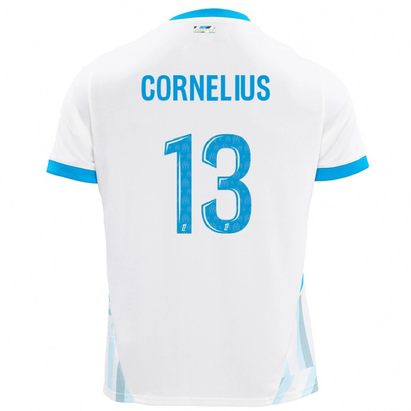 Danxen Kid Derek Cornelius #13 White Sky Blue Home Jersey 2024/25 T-Shirt