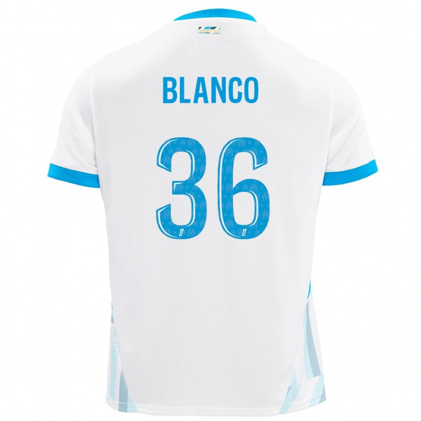 Danxen Kid Rubén Blanco #36 White Sky Blue Home Jersey 2024/25 T-Shirt