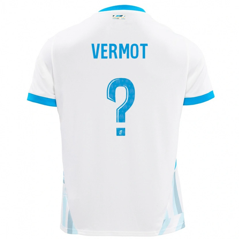 Danxen Kid Théo Vermot #0 White Sky Blue Home Jersey 2024/25 T-Shirt