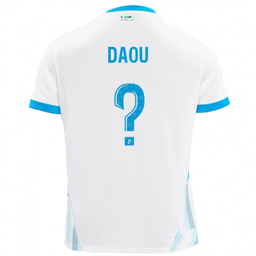 Danxen Kid Raimane Daou #0 White Sky Blue Home Jersey 2024/25 T-Shirt