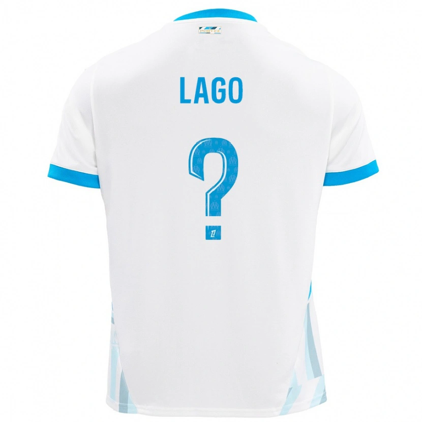 Danxen Kid Ange Lago #0 White Sky Blue Home Jersey 2024/25 T-Shirt