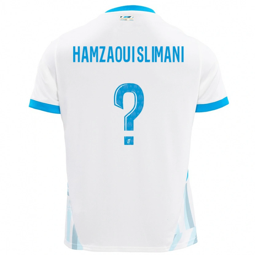 Danxen Kid Hilan Hamzaoui Slimani #0 White Sky Blue Home Jersey 2024/25 T-Shirt