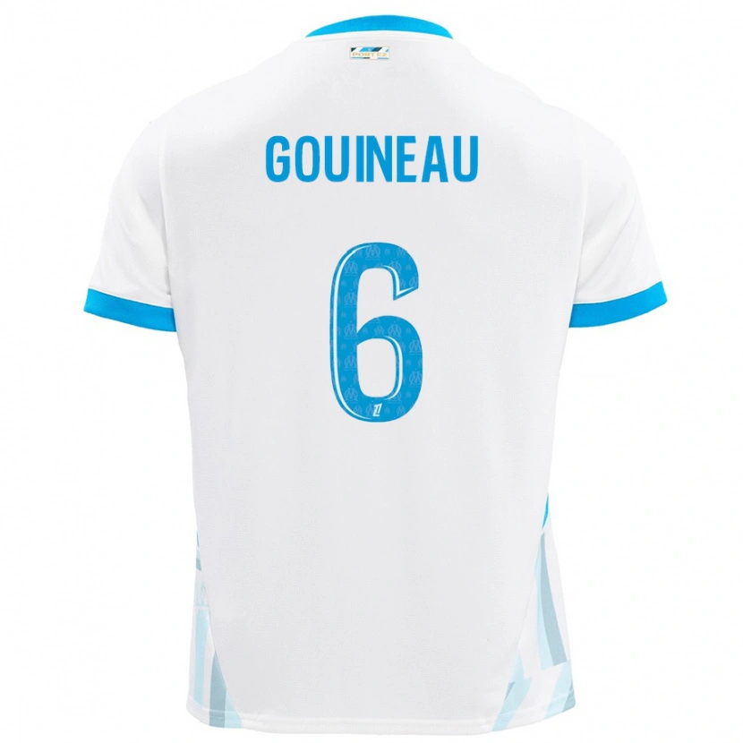 Danxen Kid Coline Gouineau #6 White Sky Blue Home Jersey 2024/25 T-Shirt