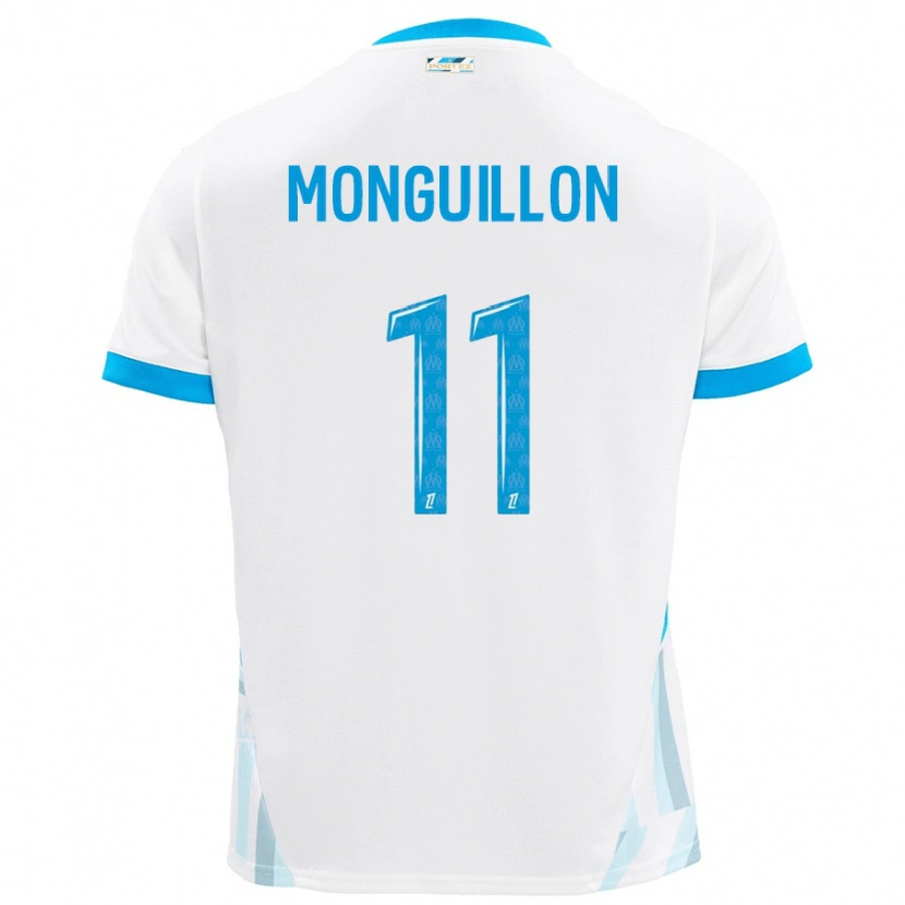 Danxen Kid Coralie Monguillon #11 White Sky Blue Home Jersey 2024/25 T-Shirt