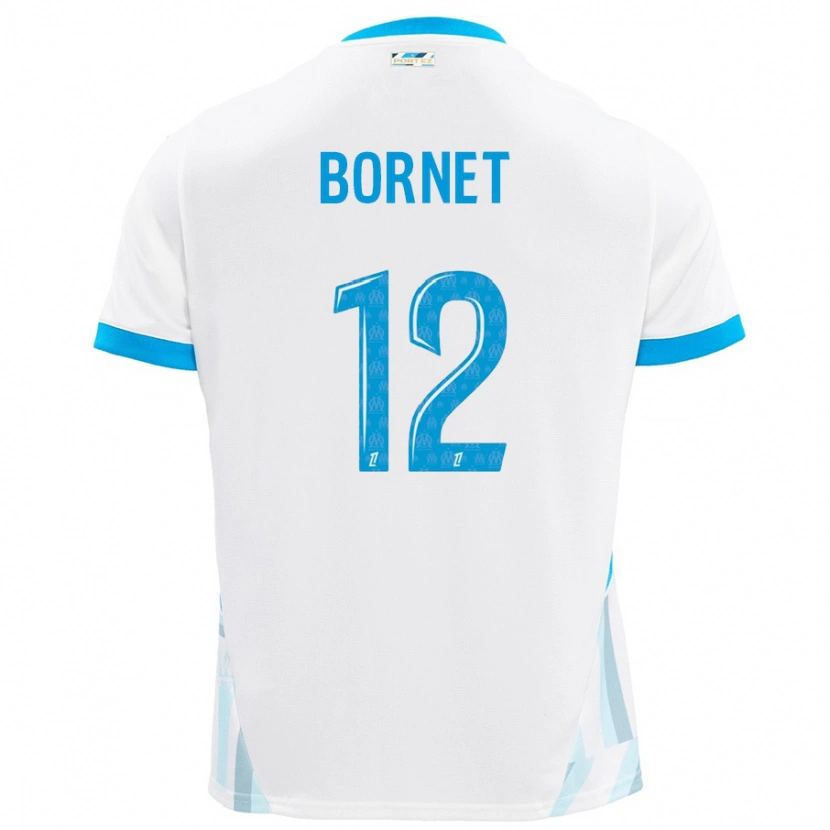 Danxen Kid Camille Bornet #12 White Sky Blue Home Jersey 2024/25 T-Shirt