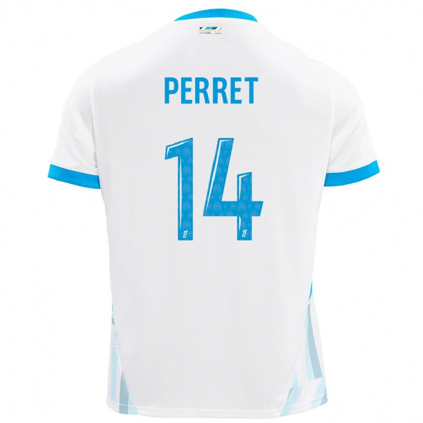 Danxen Kid Jenny Perret #14 White Sky Blue Home Jersey 2024/25 T-Shirt