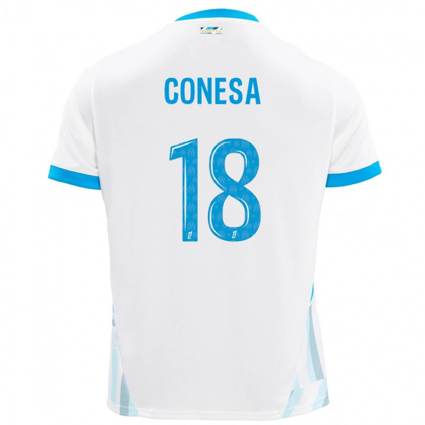 Danxen Kid Anna Conesa #18 White Sky Blue Home Jersey 2024/25 T-Shirt