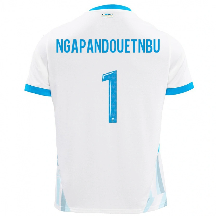 Danxen Kid Simon Ngapandouetnbu #1 White Sky Blue Home Jersey 2024/25 T-Shirt