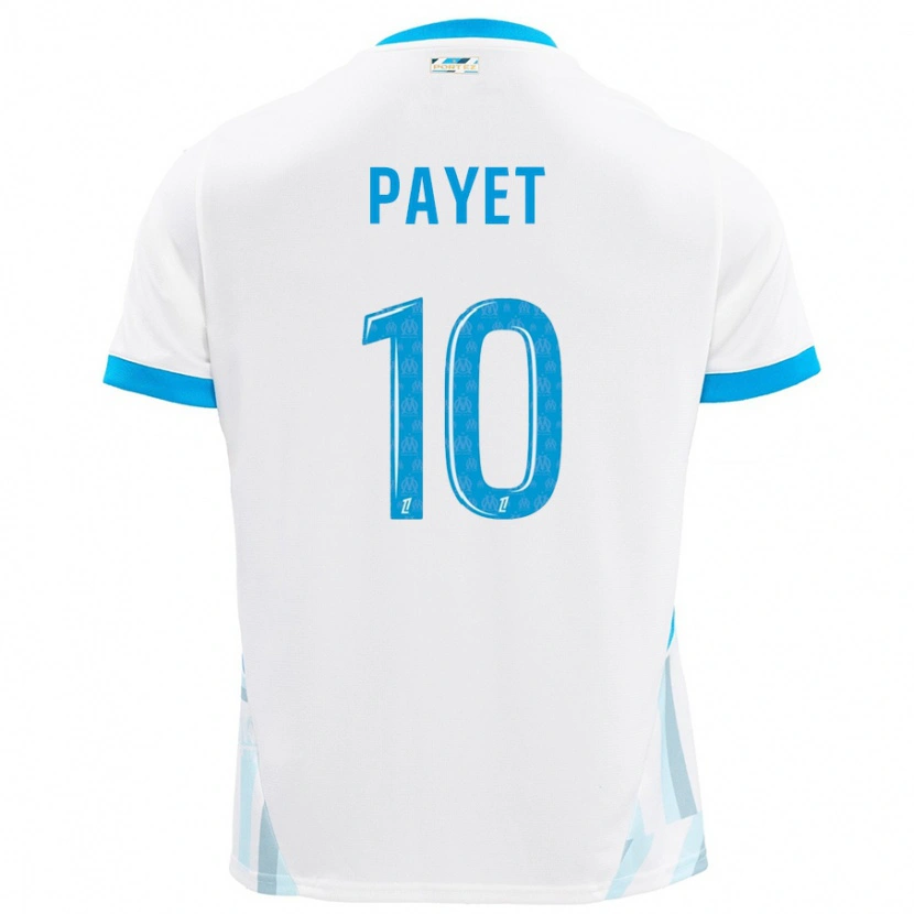 Danxen Kid Dimitri Payet #10 White Sky Blue Home Jersey 2024/25 T-Shirt