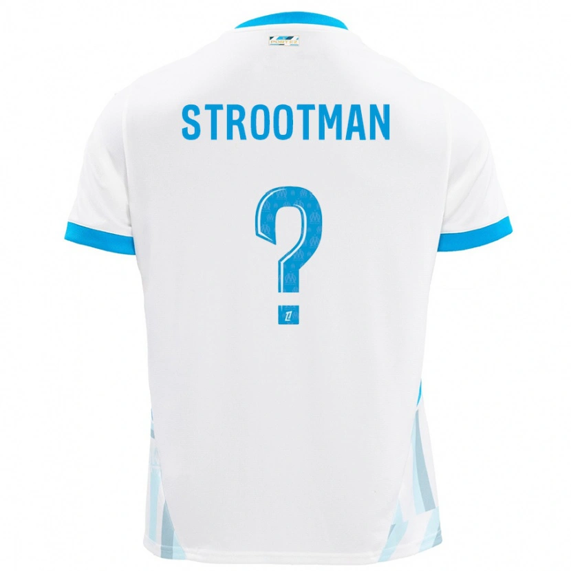 Danxen Kid Kevin Strootman #0 White Sky Blue Home Jersey 2024/25 T-Shirt