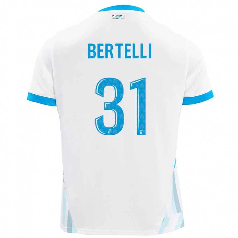 Danxen Kid Ugo Bertelli #31 White Sky Blue Home Jersey 2024/25 T-Shirt