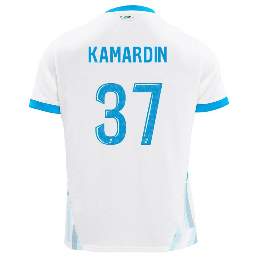 Danxen Kid Aaron Kamardin #37 White Sky Blue Home Jersey 2024/25 T-Shirt