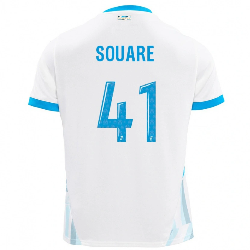 Danxen Kid Cheick Souare #41 White Sky Blue Home Jersey 2024/25 T-Shirt