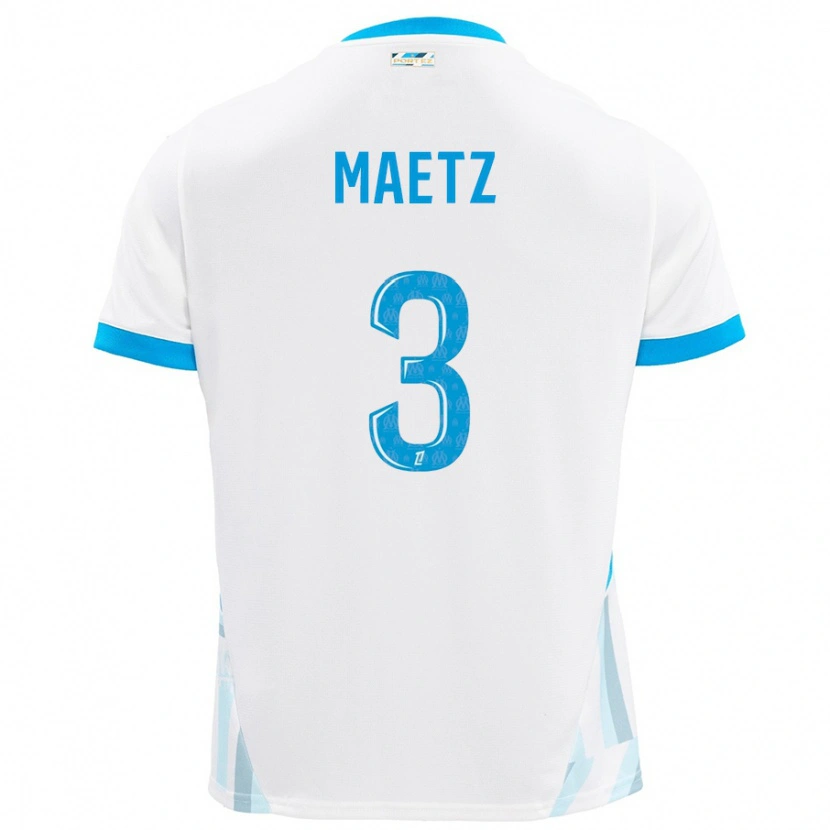 Danxen Kid Agathe Maetz #3 White Sky Blue Home Jersey 2024/25 T-Shirt