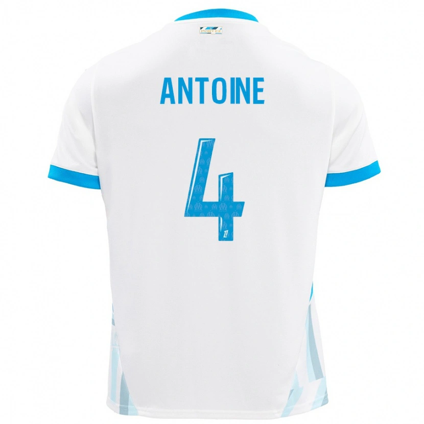 Danxen Kid Maud Antoine #4 White Sky Blue Home Jersey 2024/25 T-Shirt