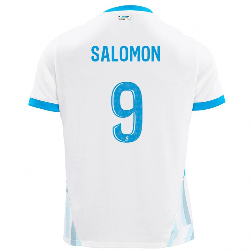 Danxen Kid Maeva Salomon #9 White Sky Blue Home Jersey 2024/25 T-Shirt