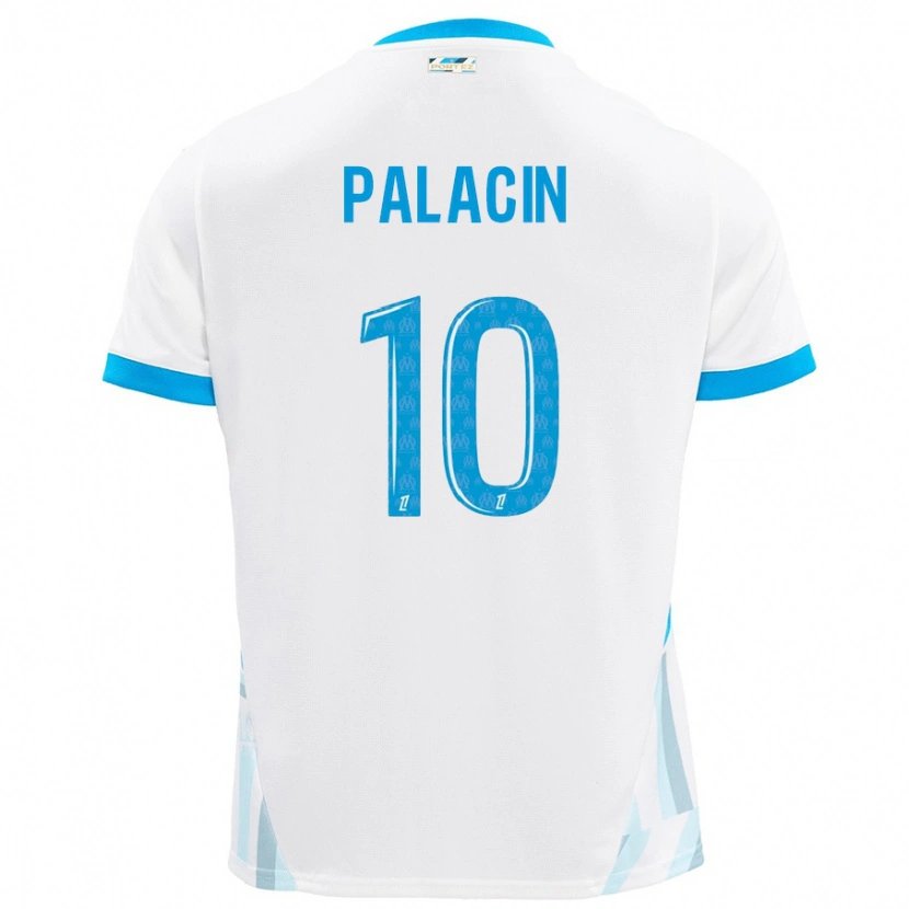 Danxen Kid Sara Palacin #10 White Sky Blue Home Jersey 2024/25 T-Shirt