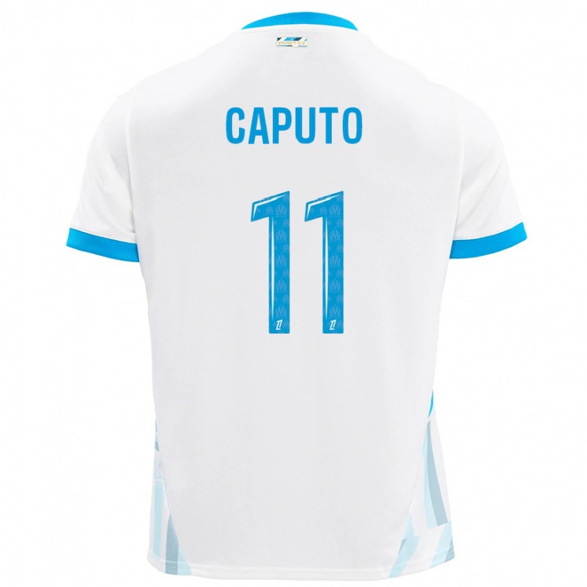 Danxen Kid Cindy Caputo #11 White Sky Blue Home Jersey 2024/25 T-Shirt