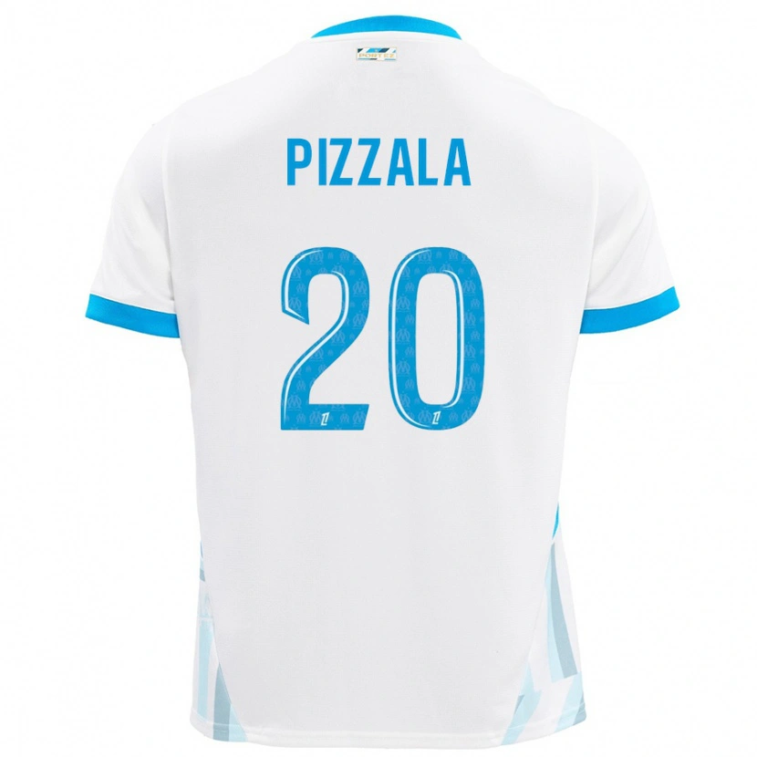 Danxen Kid Caroline Pizzala #20 White Sky Blue Home Jersey 2024/25 T-Shirt