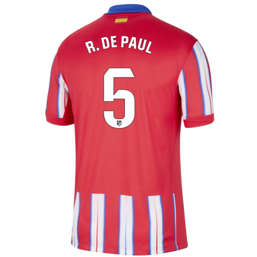 Danxen Kid Rodrigo De Paul #5 Red White Blue Home Jersey 2024/25 T-Shirt