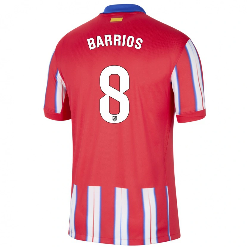 Danxen Kid Pablo Barrios #8 Red White Blue Home Jersey 2024/25 T-Shirt