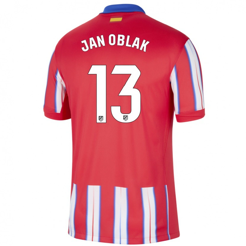 Danxen Kid Jan Oblak #13 Red White Blue Home Jersey 2024/25 T-Shirt