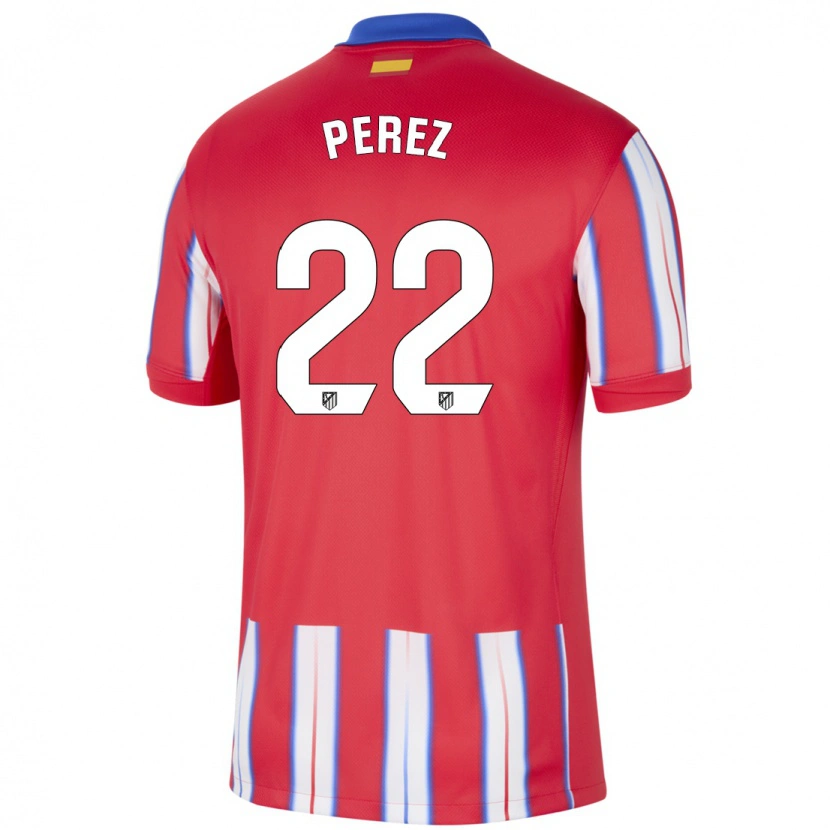 Danxen Kid Pablo Pérez #22 Red White Blue Home Jersey 2024/25 T-Shirt