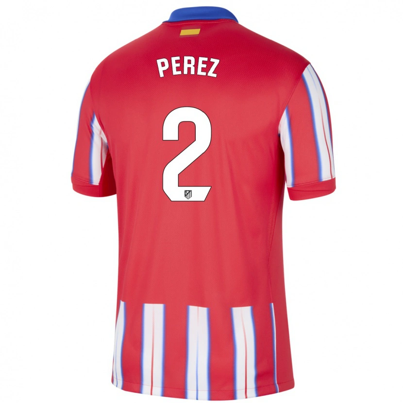 Danxen Kid Xènia Pérez #2 Red White Blue Home Jersey 2024/25 T-Shirt