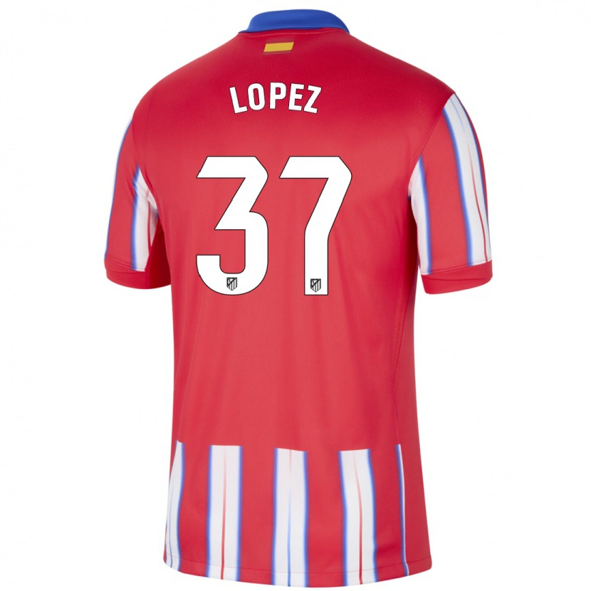 Danxen Kid Alex Lopez #37 Red White Blue Home Jersey 2024/25 T-Shirt