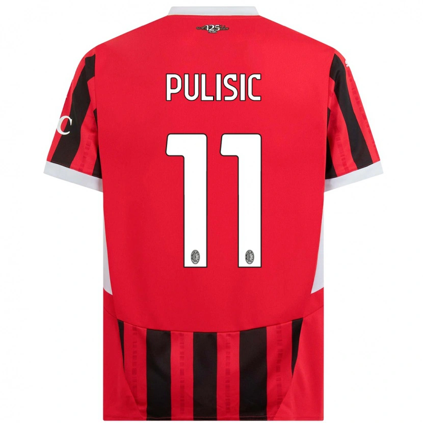 Danxen Kid Christian Pulisic #11 Red Black Home Jersey 2024/25 T-Shirt