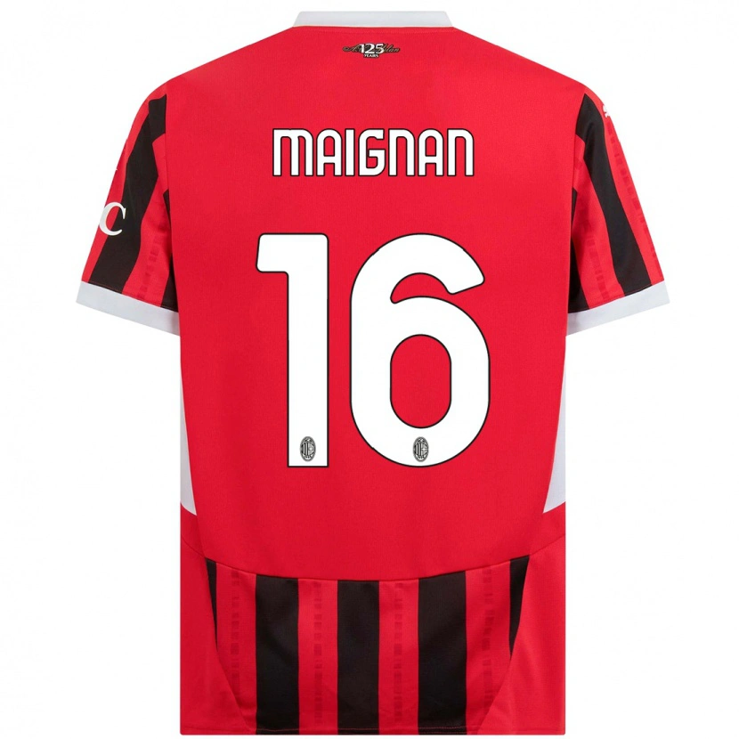 Danxen Kid Mike Maignan #16 Red Black Home Jersey 2024/25 T-Shirt