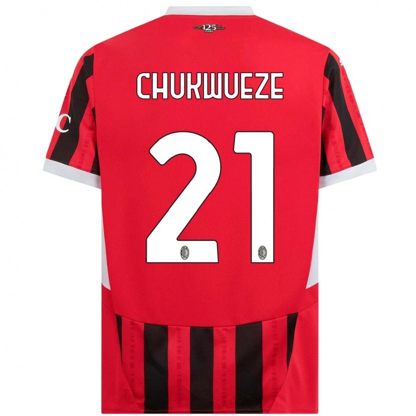 Danxen Kid Samuel Chukwueze #21 Red Black Home Jersey 2024/25 T-Shirt