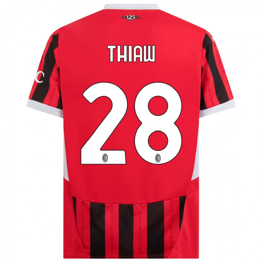 Danxen Kid Malick Thiaw #28 Red Black Home Jersey 2024/25 T-Shirt