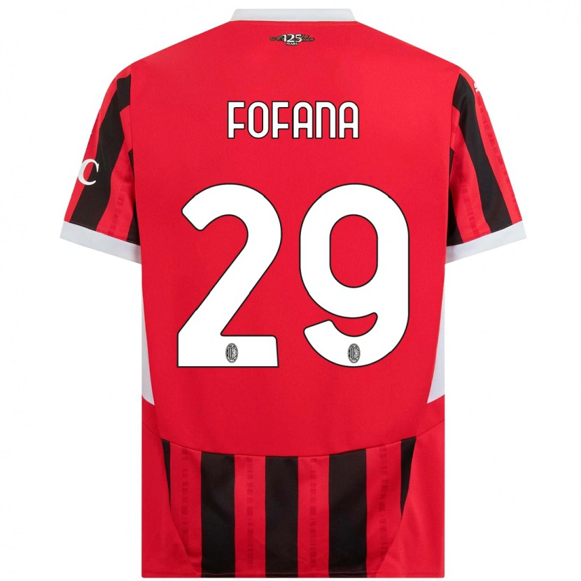 Danxen Kid Youssouf Fofana #29 Red Black Home Jersey 2024/25 T-Shirt