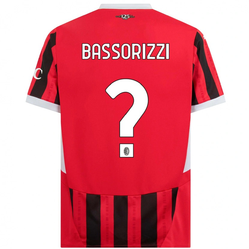 Danxen Kid Carlo Bassorizzi #0 Red Black Home Jersey 2024/25 T-Shirt