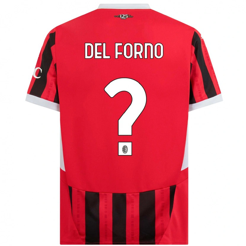 Danxen Kid Luca Del Forno #0 Red Black Home Jersey 2024/25 T-Shirt