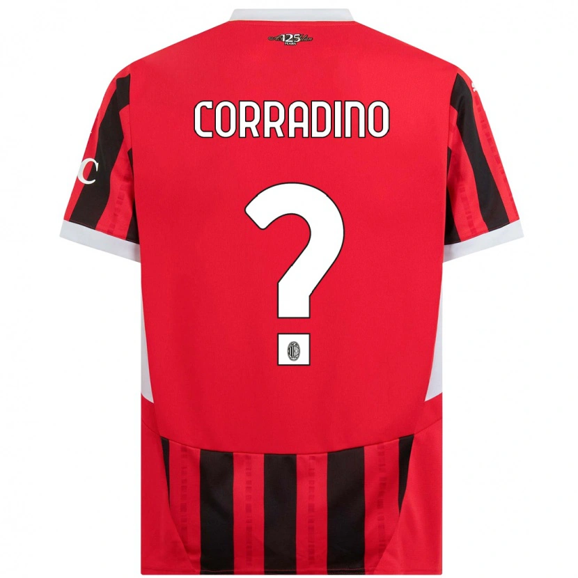 Danxen Kid Riccardo Corradino #0 Red Black Home Jersey 2024/25 T-Shirt