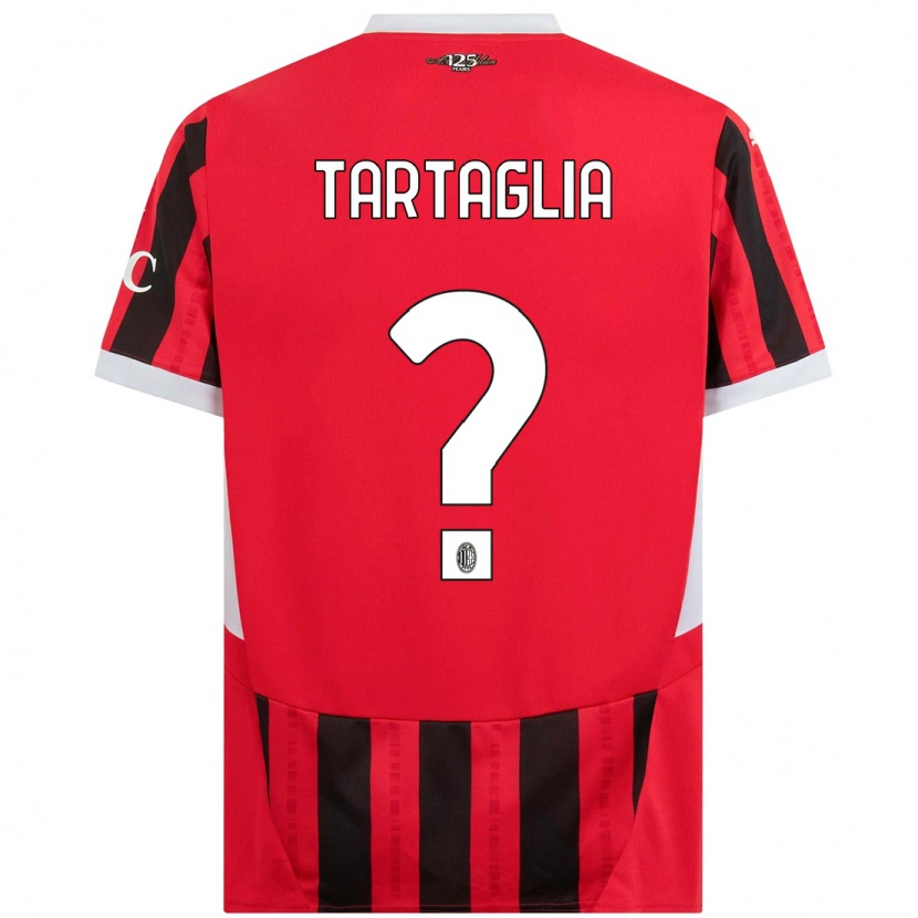 Danxen Kid Edoardo Tartaglia #0 Red Black Home Jersey 2024/25 T-Shirt